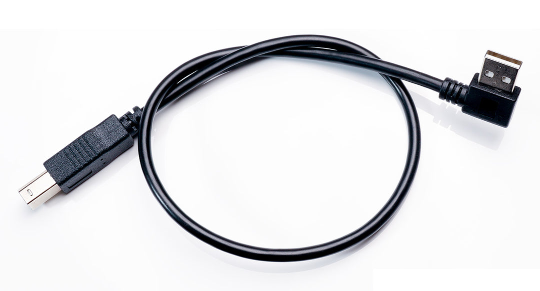 18" USB B-A Right Angle Cable