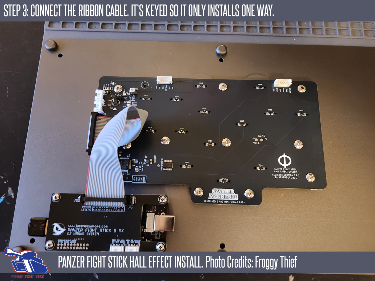 Connect ribbon cable