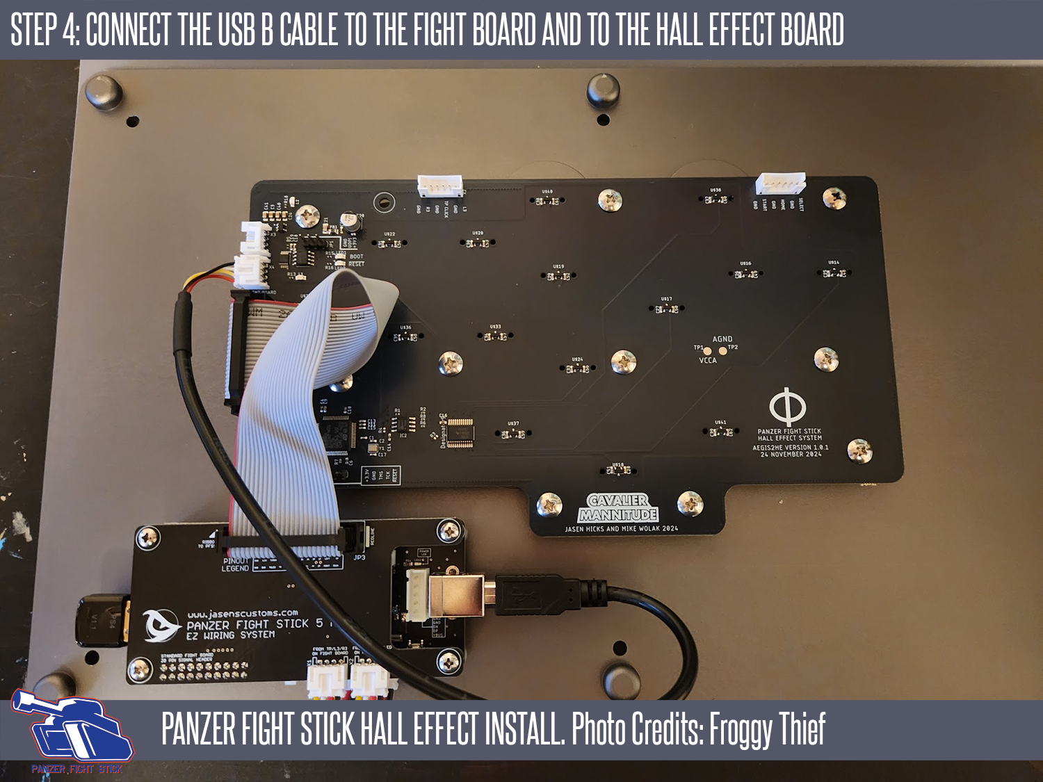 Connect USB to fight board