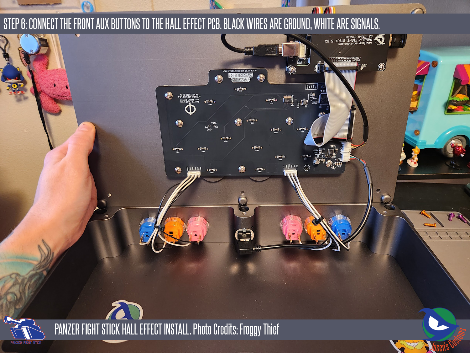 Connect front panel buttons