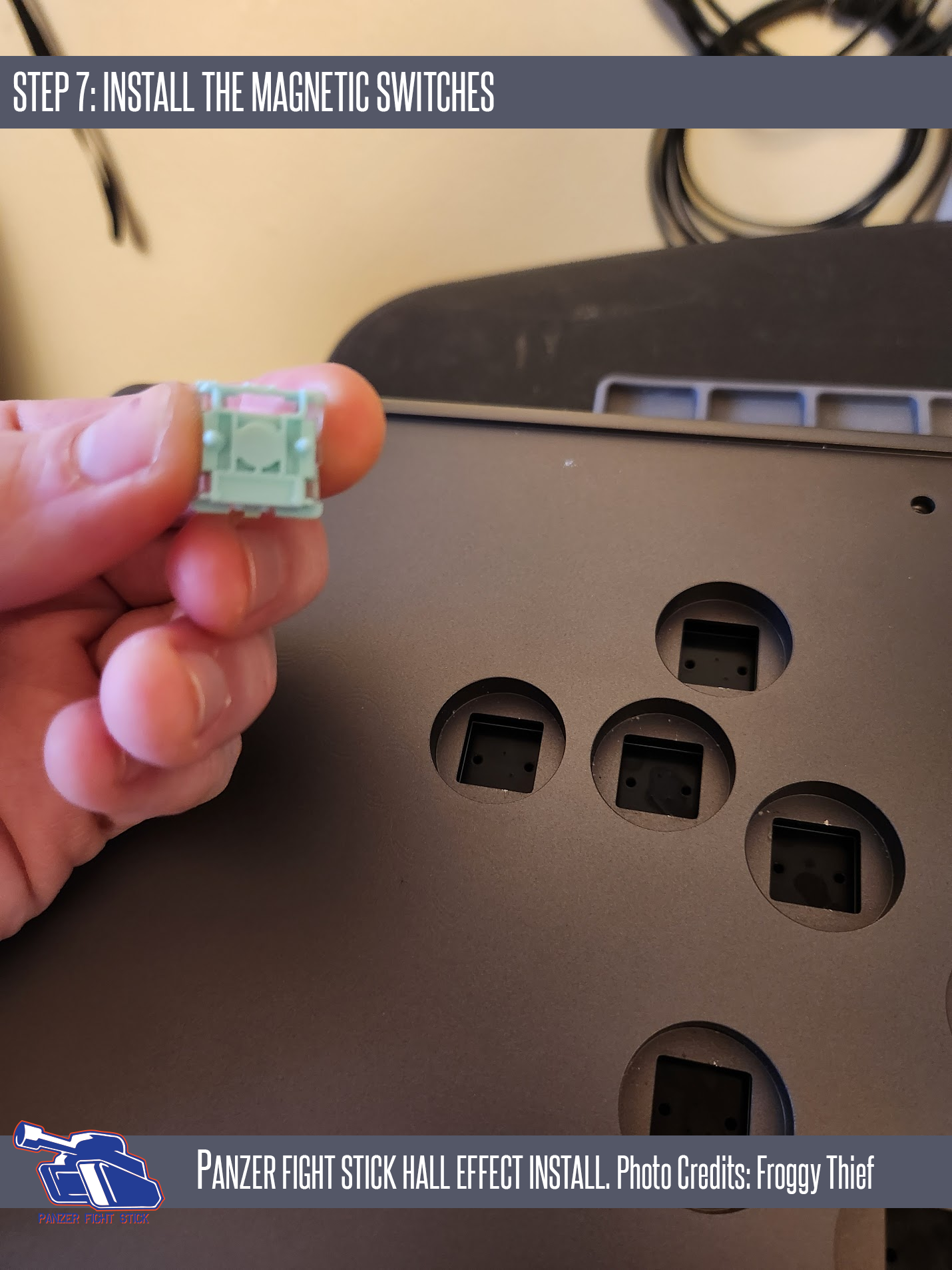 Installing magnetic switches - step 1